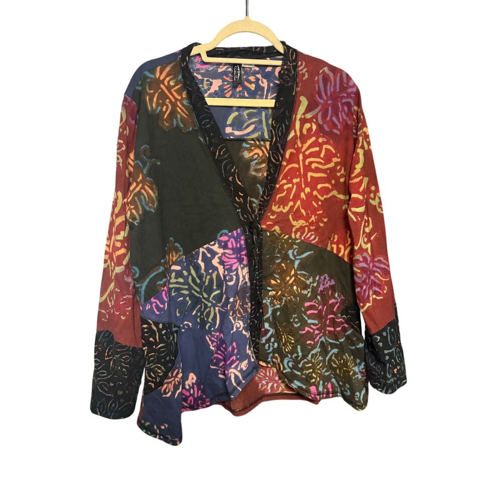 Winter Sun Hand Painted Tunic/Cardigan Women's Size L
